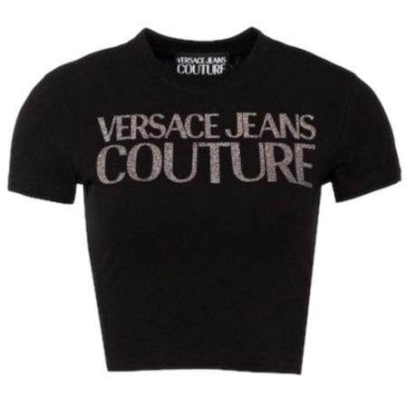 Versace Jeans Couture - T-shirts - Svart - Dam - Storlek: Xs, Dam, Storlek: XS