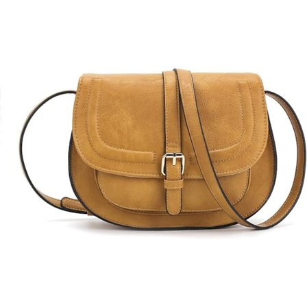 Crossbody Taske til Kvinder Lille Satchel og Skuldertaske Vintage Sadel Håndtasker Vegan Læder