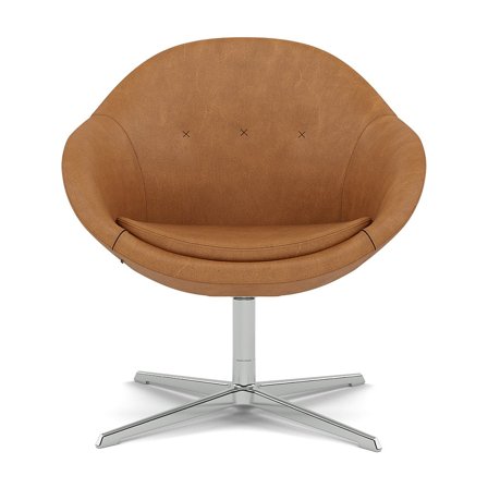 Varier Furniture Kokon Club - Brown Leather - Chrome base