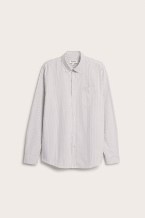 Kappahl | Randig oxfordskjorta regular fit | Brun