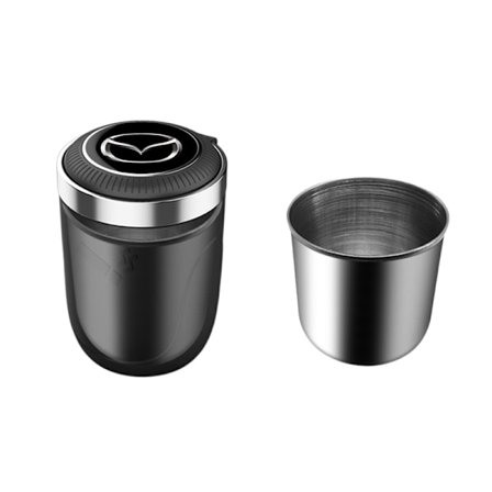 Bil askebeger hengende multifunksjon med lys og dekket metall askebeger for bilinteriør (Mazda)