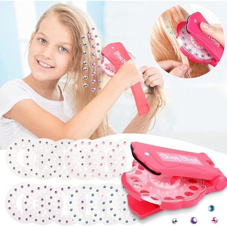 Flickor Leksaker Borr Dekal Nagel Rig Hår Dekoration Magic Sticker D