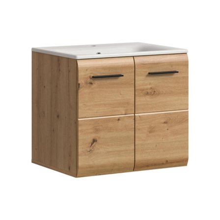 Rootz Vanity Unit with Sink - Badrumskåp - Lagringslösning - Lätt montering - 60x55x46cm
