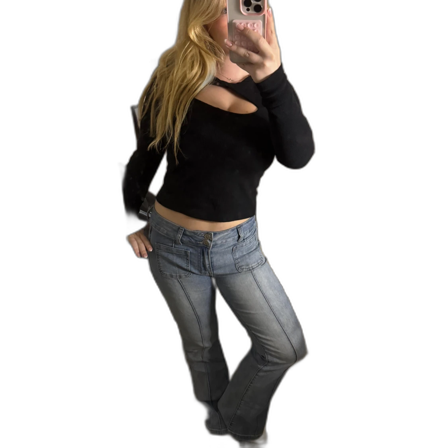 Ljusblå bootcut jeans från Madlady