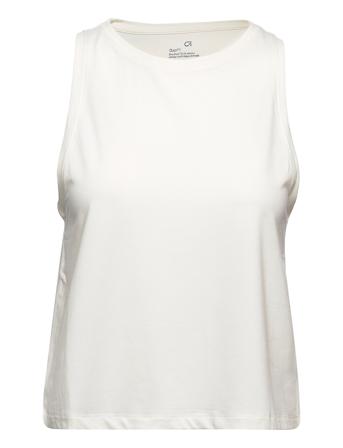 V-Gfit Ltw Brushed Jersey Tank Top Ærmeløs Top Hvid GAP