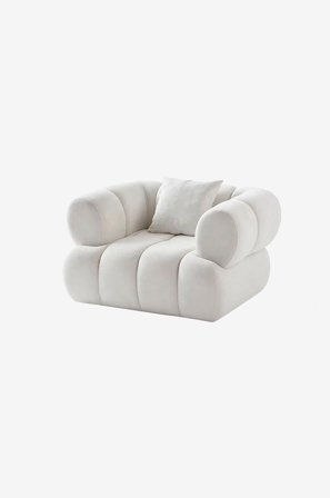 Hanah Home - Fløystol Petra - Hvit - Lenestoler - Fra Homeroom