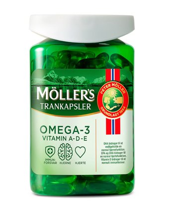 Möller's Tran Möller's Trankapsler med Vitamin A, D og E 150 kaps, Helse & Madvarer, Kosttilskud, Fiskeolie & Omega 3