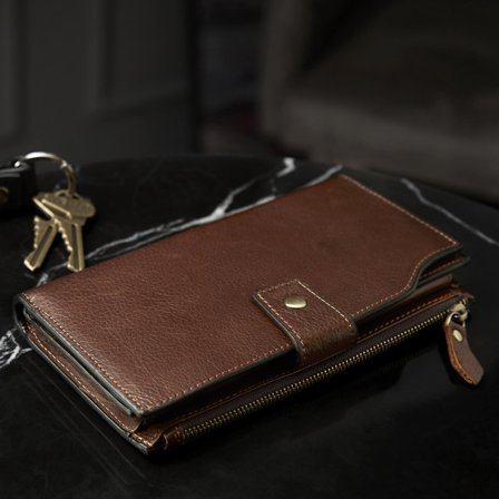 Vintage Brown RFID Leather Wallet for Men - Wallets