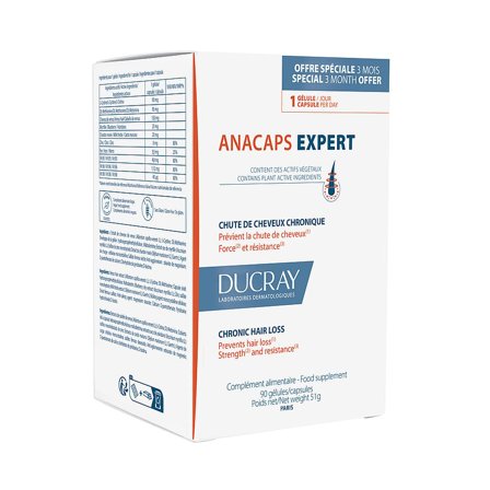 Ducray Anacaps Expert Chronic Hair Loss Food Supplement 30 pcs 90 stk., Helse & Madvarer, Hud, Hår & Negle, Kosttilskud Til Håret