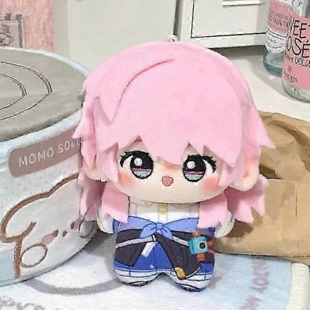 Honkai: Star Rail March 7th Cosplay Anime Täytetty 10cm Sarjakuva Puuvilla Printti Nukke Pehmolelut Pukeutumisreppu Riipus Joululahja[D]