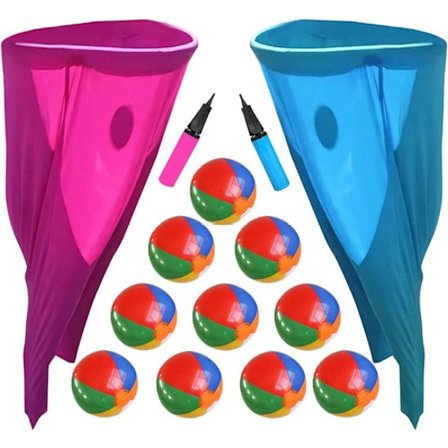 Bedstemors Bukser Udendørs Spil – Overdimensionerede Bukser med Hoppebolde – Perfekt til Havefester og Festivaler