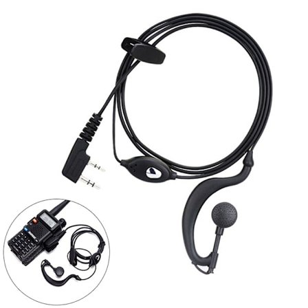 Tovejs radio headset øretelefon til BaoFeng UV5R serien Wal Sort One Size