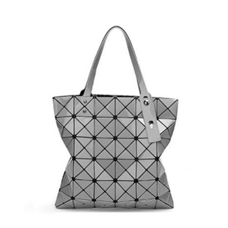 Damer Kvinder Japansk Issey Miyake Geometri Tote Tasker Håndtaske Lingge Taske Rejse dark gray