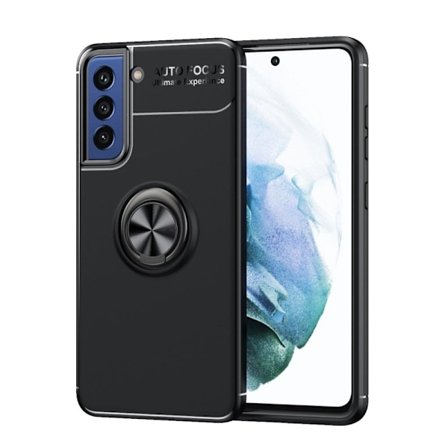 Samsung Galaxy S21 FE TPU skal med Finger Ring - Svart