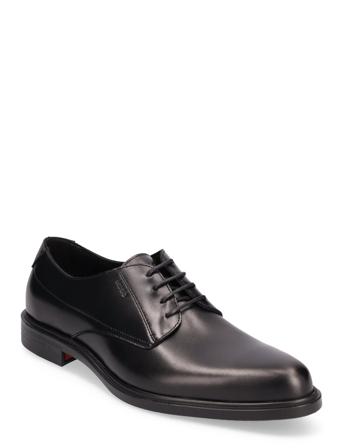 Kerr_Derb_Lt_N Designers Business Laced Shoes Black HUGO
