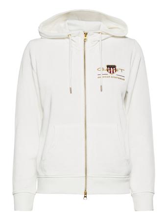 Archive Shield Full Zip Hoodie Huppari Valkoinen GANT