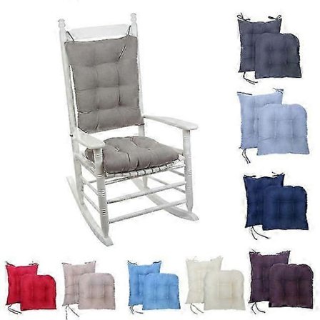 Keinutuolin pehmuste, keinun pehmustesetti sisä- ja ulkokäyttöön, kestävä korkeaselkäinen istuintyyny, 2 osan setti, 17 x 17 tuumaa