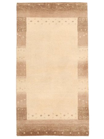 Gabbeh Indisch Fine Teppich 90X165 Beige/Braun Wolle, Indien