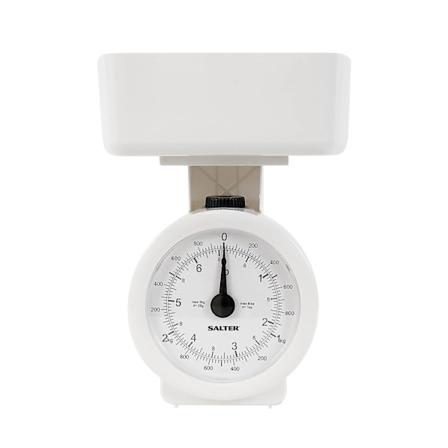 112 Whwhdr mekaaninen keittiövaaka, 3 kg:n enimmäiskapasiteetti, analoginen, helppolukuinen kellotaulu, konepesun kestävä, kompakti säilytys, 1 l det