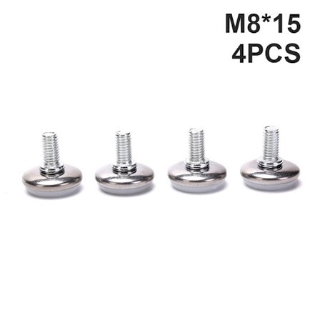 4 STK M6 M8 15/20/25 mm justerbare stålmøbelben Anti-skli