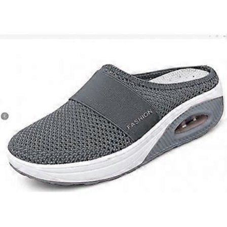 Ilmatyynyillä varustetut kävelykengät, hengittävät vapaa-ajan verkkokengät, slip-on-malliset kävelykengät ulko- ja sisäkäyttöön (40 Tummanharmaa)