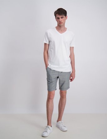 Lindbergh Mens Stretch V-Neck Tee S/S - White - XXL