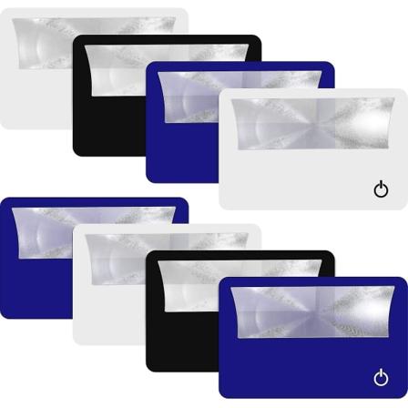 8 stk. kredittkortforstørrelsesglasspakke lommebok forstørrelsesglass LED