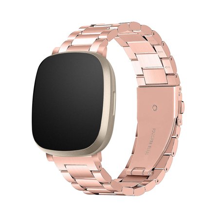 Metallarmband 3-länkar till Fitbit Versa 3/Sense – Roséguld | Armband Från Yedi