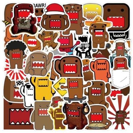 Domo Stickers Pakke, Søde Tegneserie Æstetiske Katte Fest Dekorationer Vandafvisende Vinyl Børne Stickers til Vandflaske L