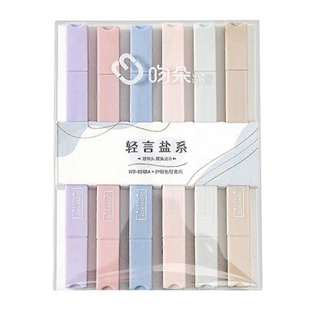 Bibel Estetiske Markeringspenner 6 Farger Markeringspenner Dobbeltsidige Markeringspenner Qingyan Salt Serie