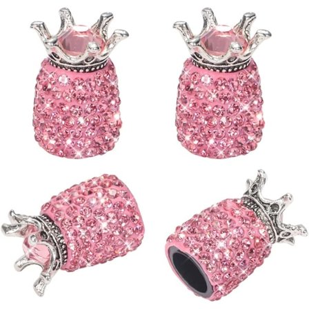 Ventilhætter (Pink Pineapple) Ventilkapper Aluminium Krystal Dæk C