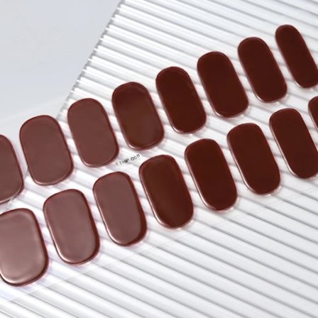 16 Tips Semi-Härdade Gel Nagelstickers Ren Färg UV/LED Lampa Gel Nagellack Wraps Långvarig Full Täckning Gel Sticker Nageldekoration##