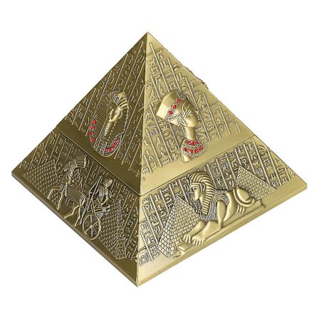 Egyptisk Farao Pyramid Formet Metal Askebæger (Bronzefarvet)BY