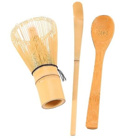 Japansk Matcha-set (3 delar) - Matcha-visp i bambu, tesked - set