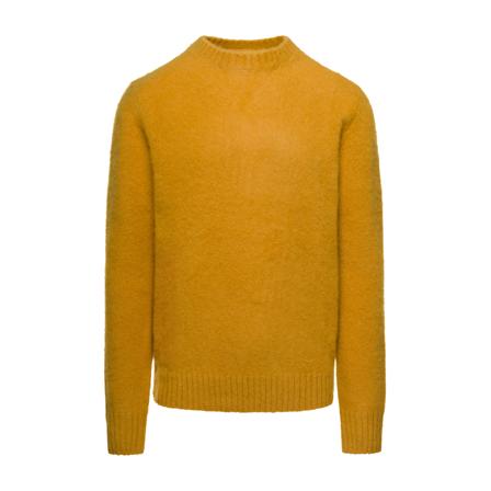 Aspesi, Round-neck Knitwear Geel, Heren, Maat:M