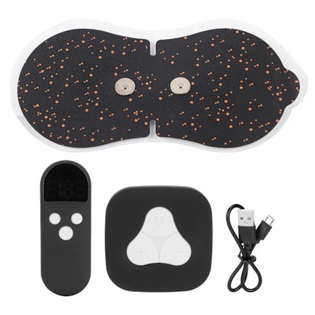 LED Massage Paste Pad USB Elektrisk Pulse Massager med fjärrkontroll för Neck Shoulder Black