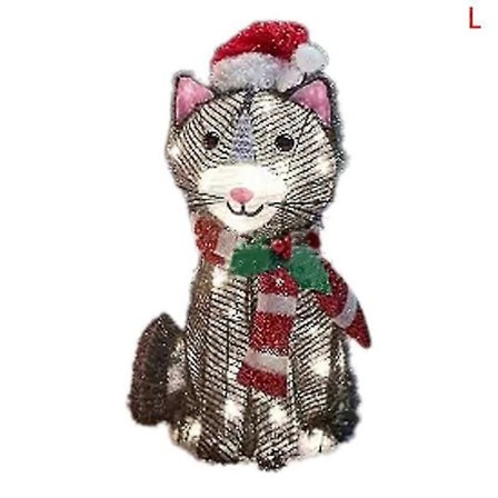 Juldekorationer Utomhus Lysande Djur, hund, rådjur, jultomte utomhus