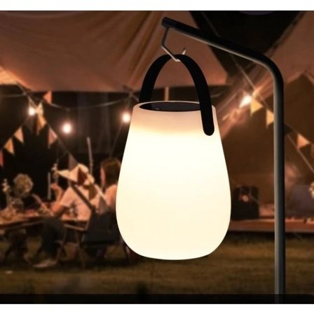 Kannettava aurinkopöytävalaisin, pieni vedenpitävä ulkopöytävalaisin - 16 valoväriä, 6 kirkkaustasoa, 140*140*200 mm, 1 kpl