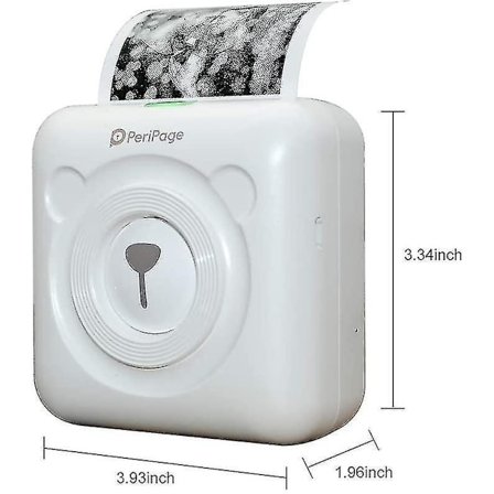 Mini Printer, Wireless Thermal Label Printer, Sticky Note Receipt, Suitable For Android Ios Smart Phone Windows, With 6+1 Printing Paper Roll