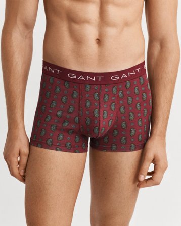 GANT Herren 3er-Pack Paisley Boxershorts mit Print in Geschenkbox (L) Rot