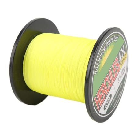 PE fiskesnøre Slitsterk karpeflettet snøre 500m for ferskvannssaltvannsfiske NO. 3.0 Gul