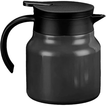 Termokande, Isoleret Tekande 1000 ml Te- og Vandseparering Aftagelig Termokande til Hjem Lejlighed Kontor Camping (Hvid) Sort