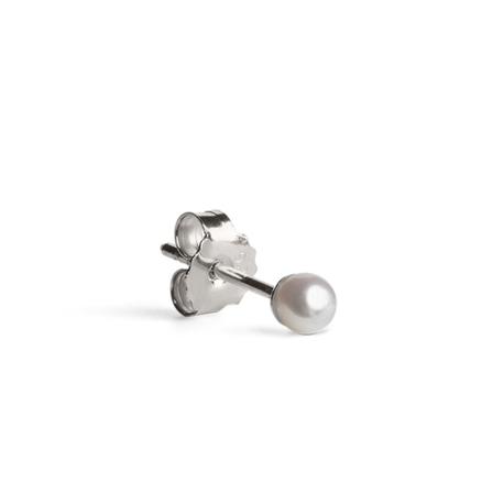 Jane Kønig Small Pearl Stud, sterling sølv | Single earring , Grijs , Dames , Maat: ONE Size