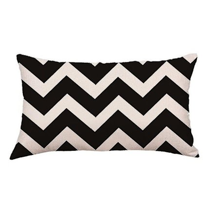 Geometrisk Målning Linne Kuddfodral Kuddöverdrag Soffa Heminredning C