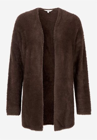 Cellbes of Sweden - Stickad, öppen cardigan - brun - för damer - 34/36