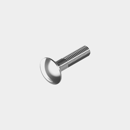 Carriage bolts, stainless acid-resistant steel (A4 / AISI 316, marine grade), M10 x 100 mm, 50-pack