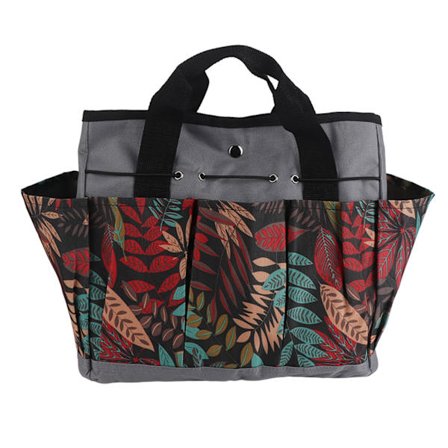 Oxford Puutarhatyökalulaukku Säilytyslaukku Kahvoilla Tilavat Taskut Harmaa Kukka