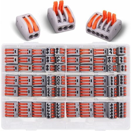 60 sähköliitintä käyttövivulla, 20 2-tie napa, 30 3-tie napa, 10 5-tie napa