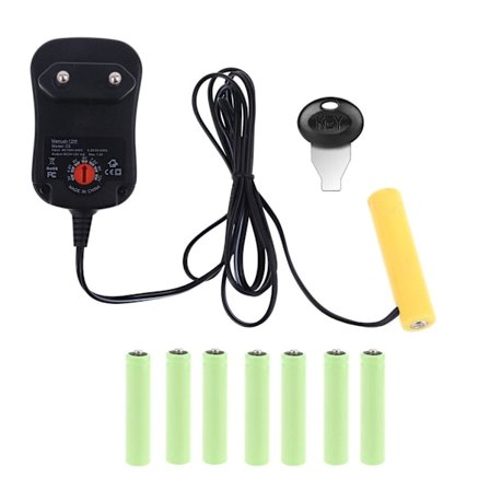 Universell Justerbar Spenning 3V 4.5V 6V 9V 12V EU Plugg Strømadapter Erstatt 2AAA 3AAA 4AAA 6AAA 8AAA 1.5V AAA Batteri