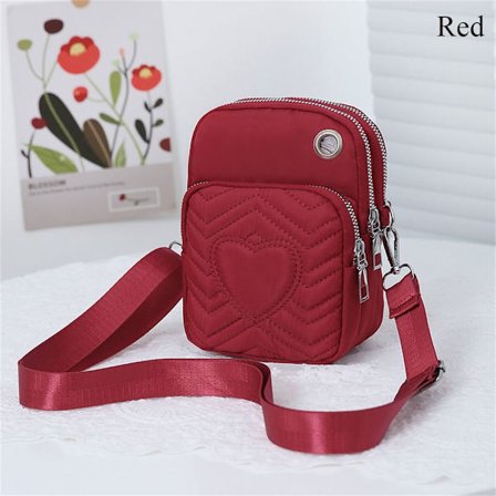 Lille skuldertaske Mobiltelefontaske RØD